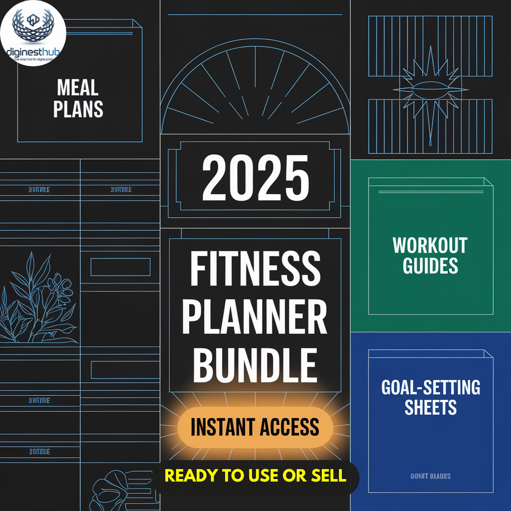 2025 Fitness Planner – 49+ Page Workout & Wellness Journal | Printable PDF | Daily, Weekly, Monthly Tracker | Goal Setting, Meal Planner, Habit Tracker - Image 3